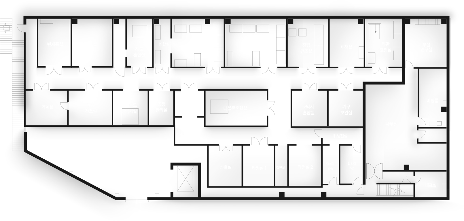 2층 생산설비 배치도